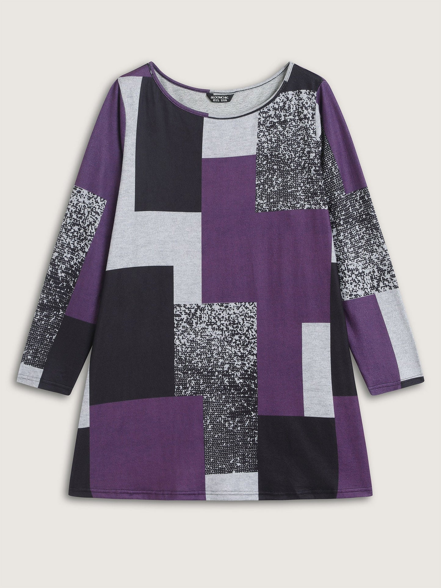 Colorblock Contrast Round Neck T-shirt