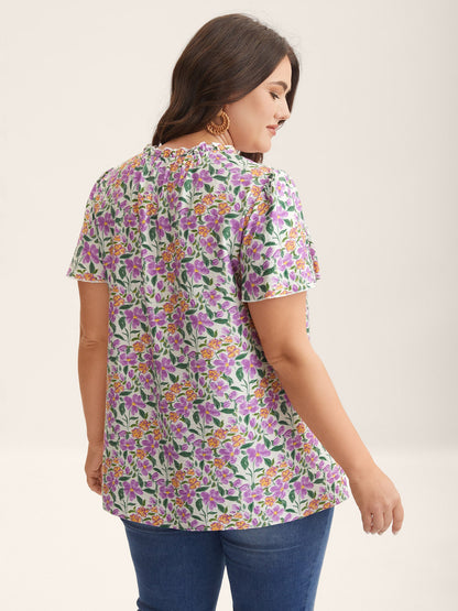 In Full Bloom Mock Neck Shirt