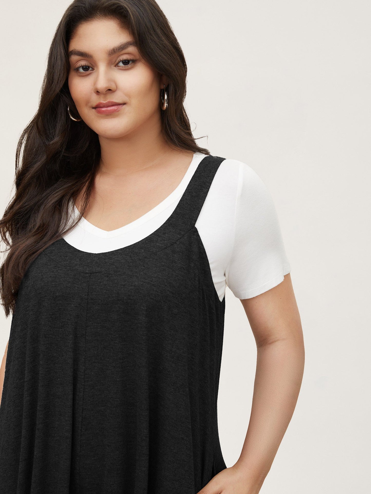 Supersoft Essentials Solid Pocket Adjustable Straps Jumpsuit