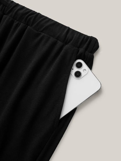 Supersoft Scalloped Hem Straight-Fit Lounge Bottoms