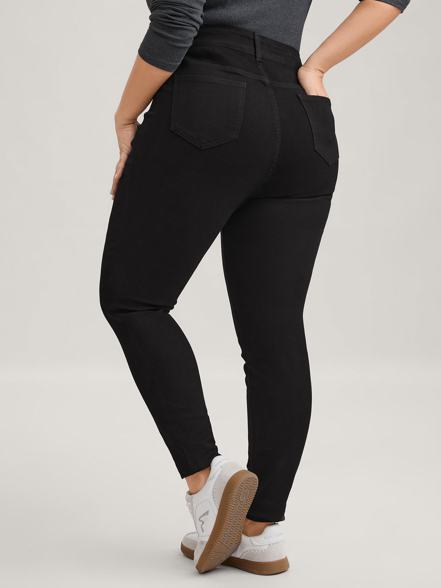 Skinny Very Stretchy High Rise Black Wash Sculpt Waist Jeans