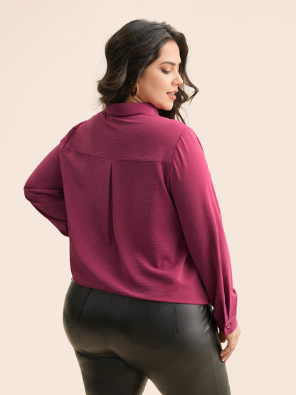 Shirt Collar Broderie Anglaise Tie Knot Blouse