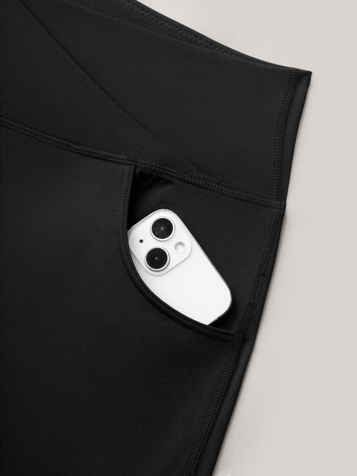 Crossover Waist Very Stretchy Wide-Leg Pants