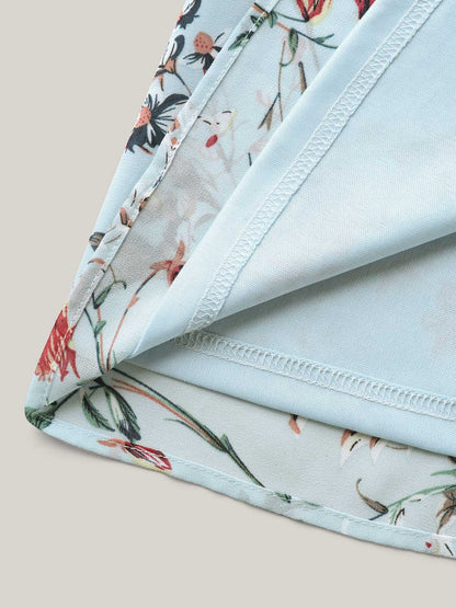 Chiffon Floral Print Flowy Blouse