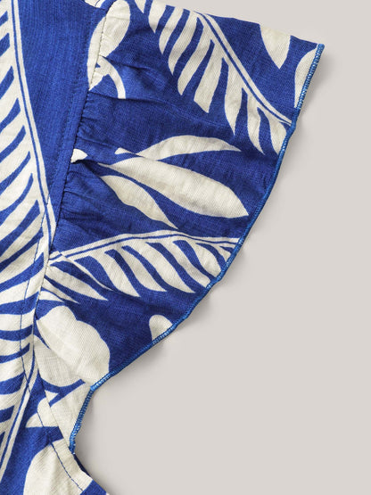 Large Floral Print Pockets Jumpsuit