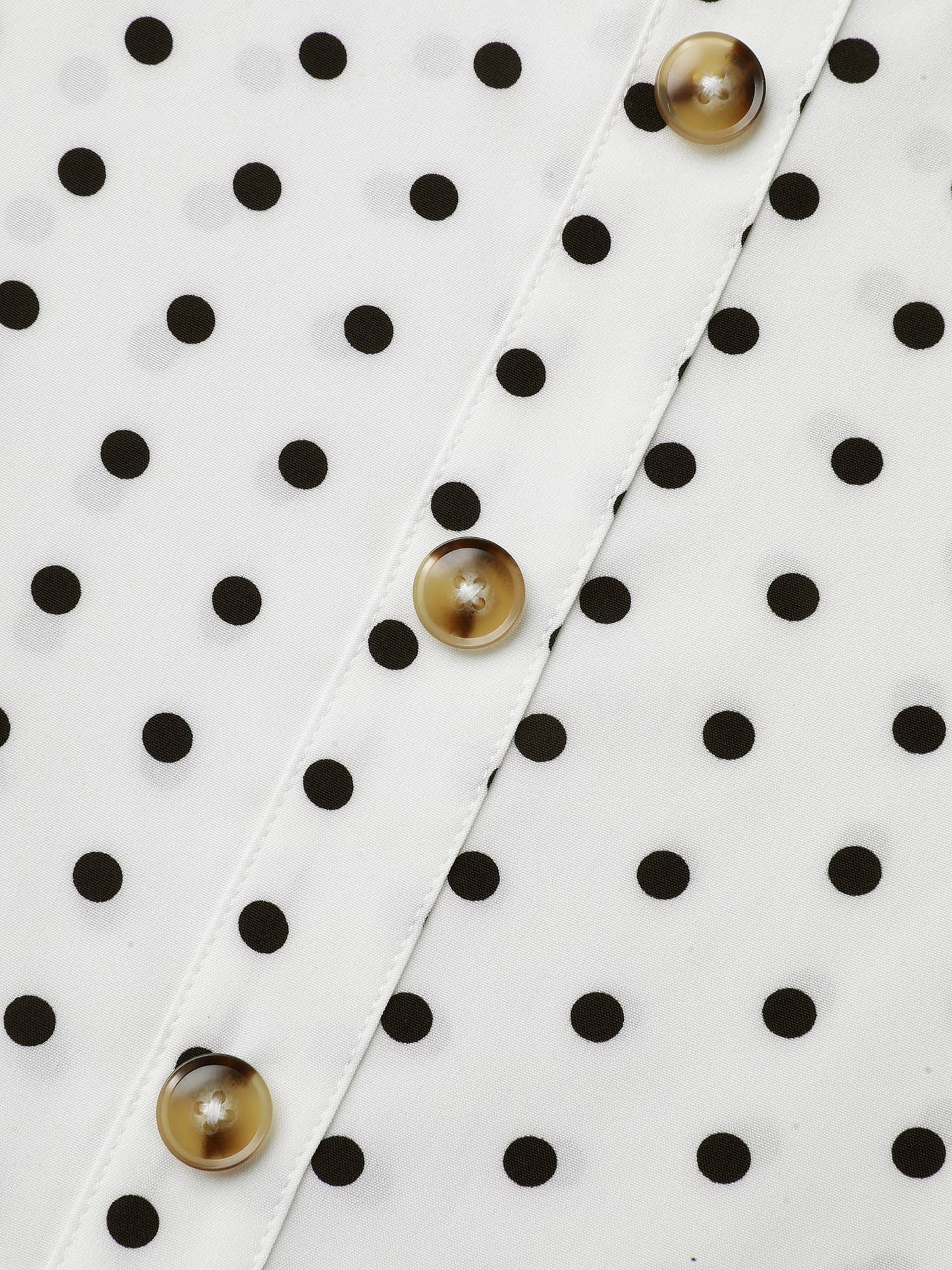 Polka Dot Button-Back Flared Shirt