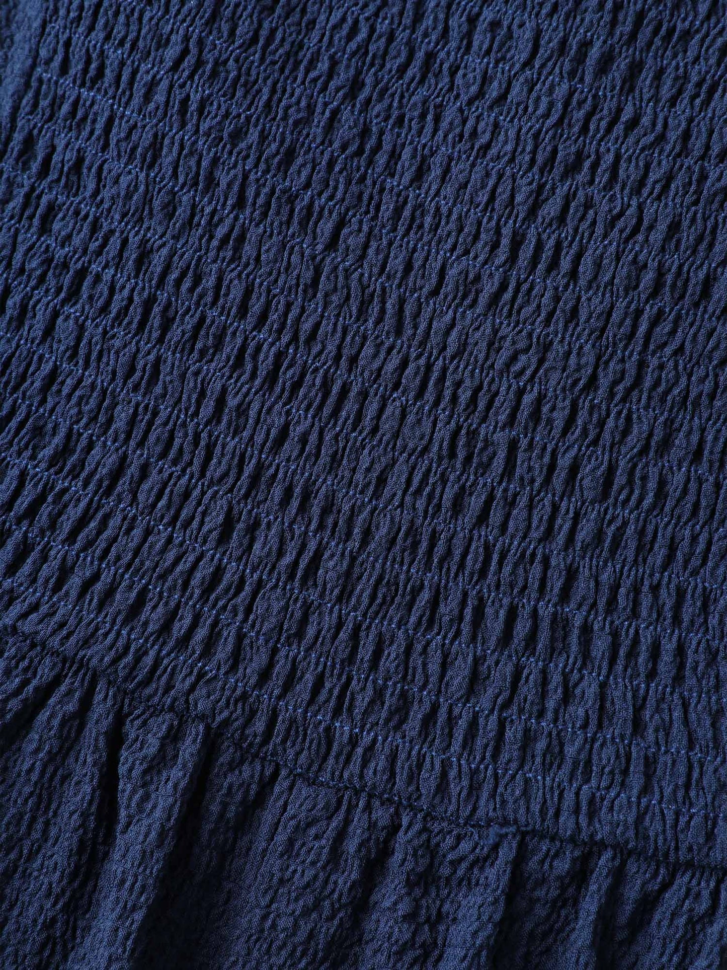 Shirred Pockets Wide-Leg Plain Jumpsuit