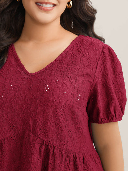 Back Bow Tie Textured Top