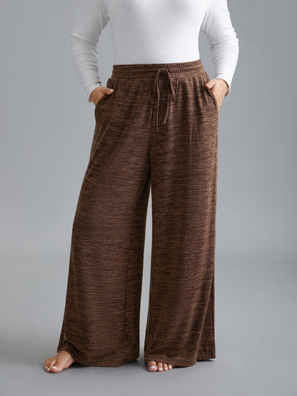 Heather Drawstring Loose Lounge Bottoms