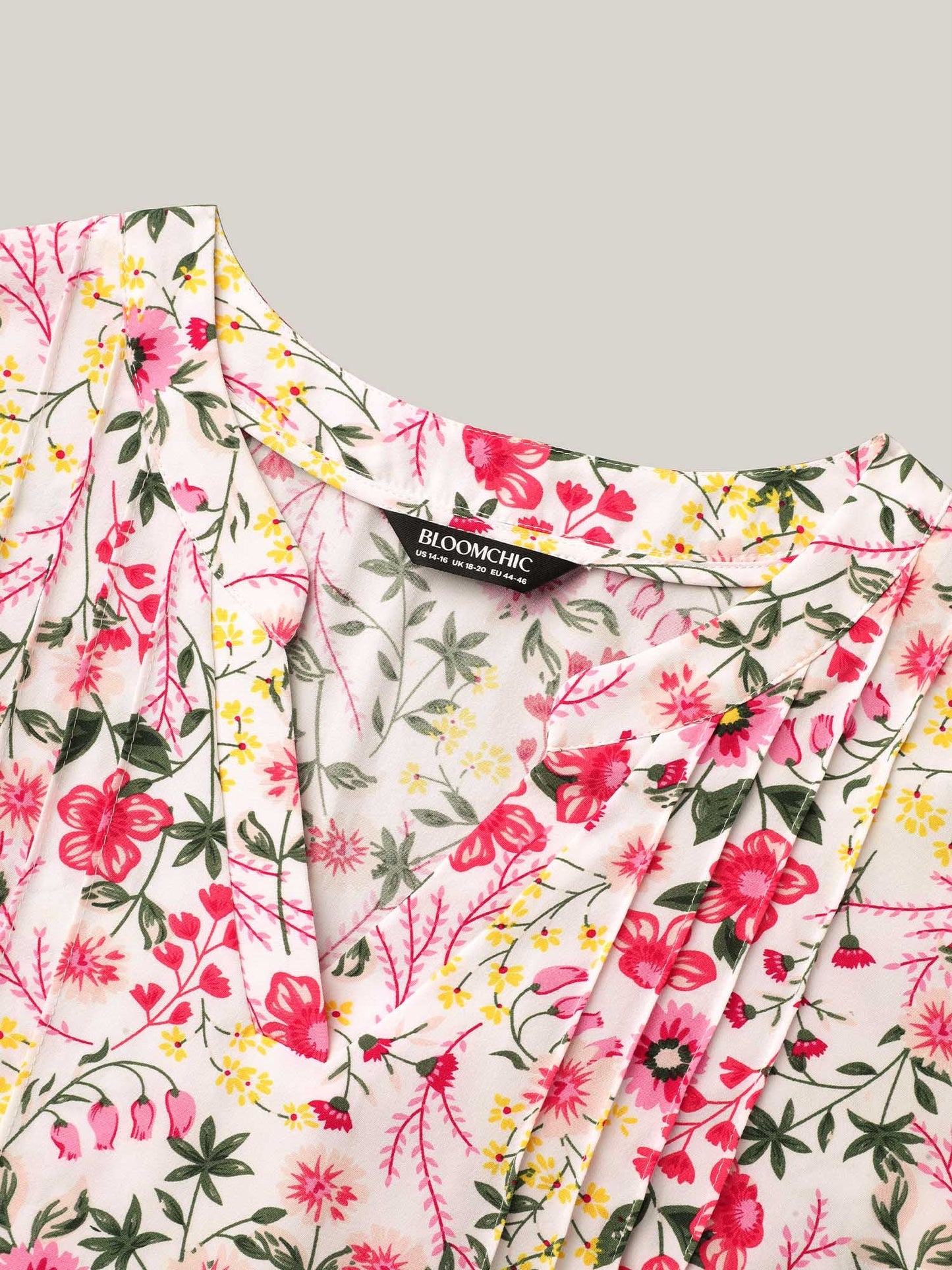 Floral Print Notched Collar Shirt