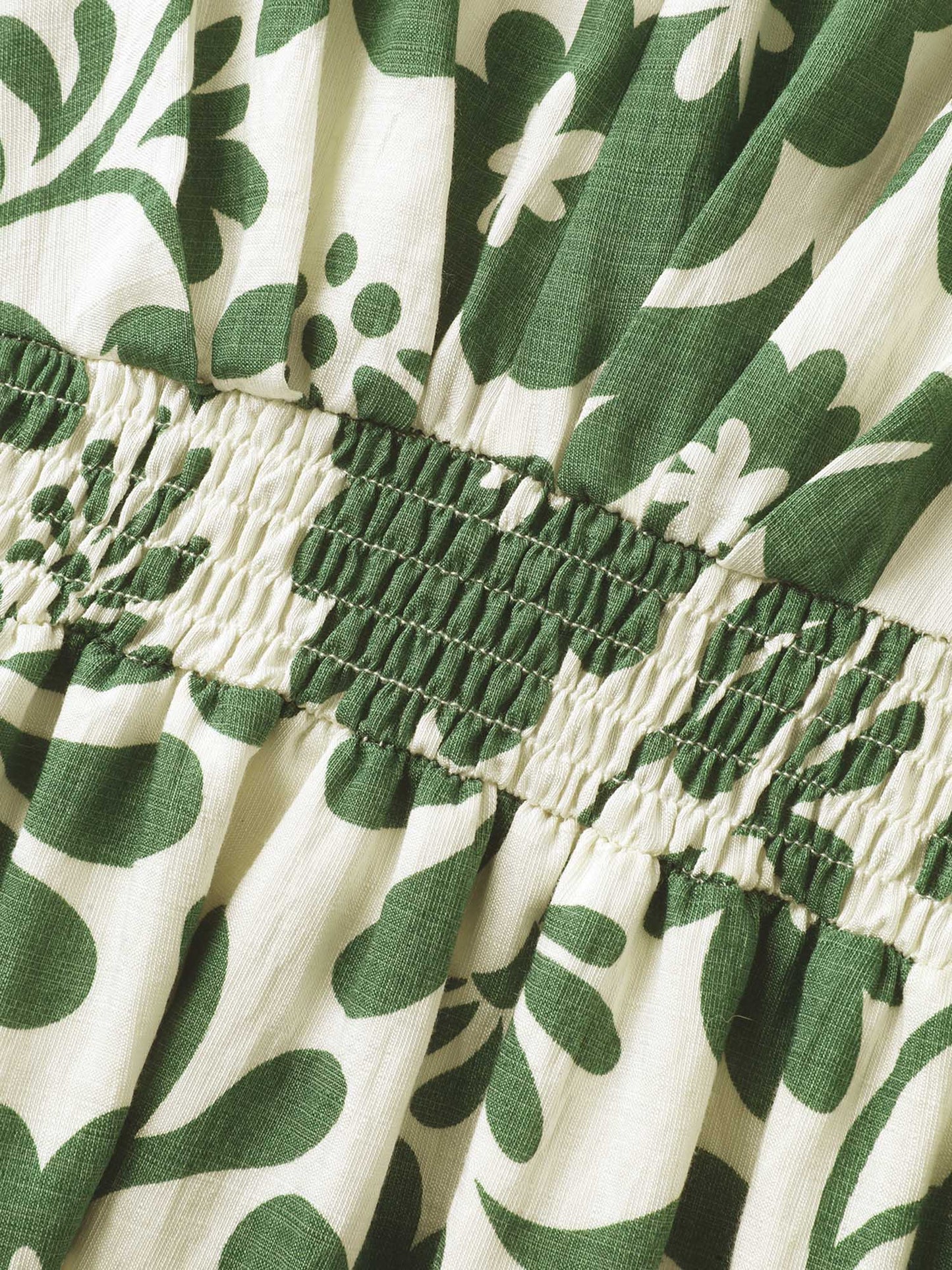 Large Floral Print Pockets Midi Dress