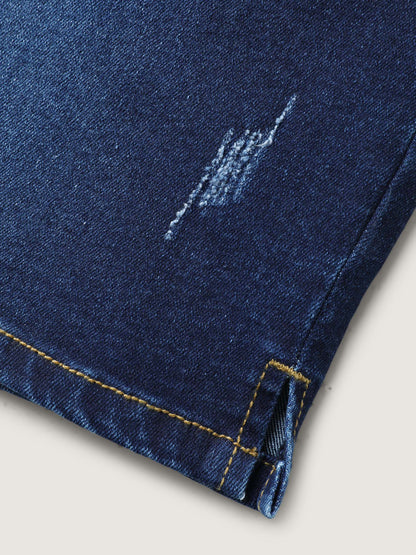 Pull-On Stretchy Waist Denim Shorts