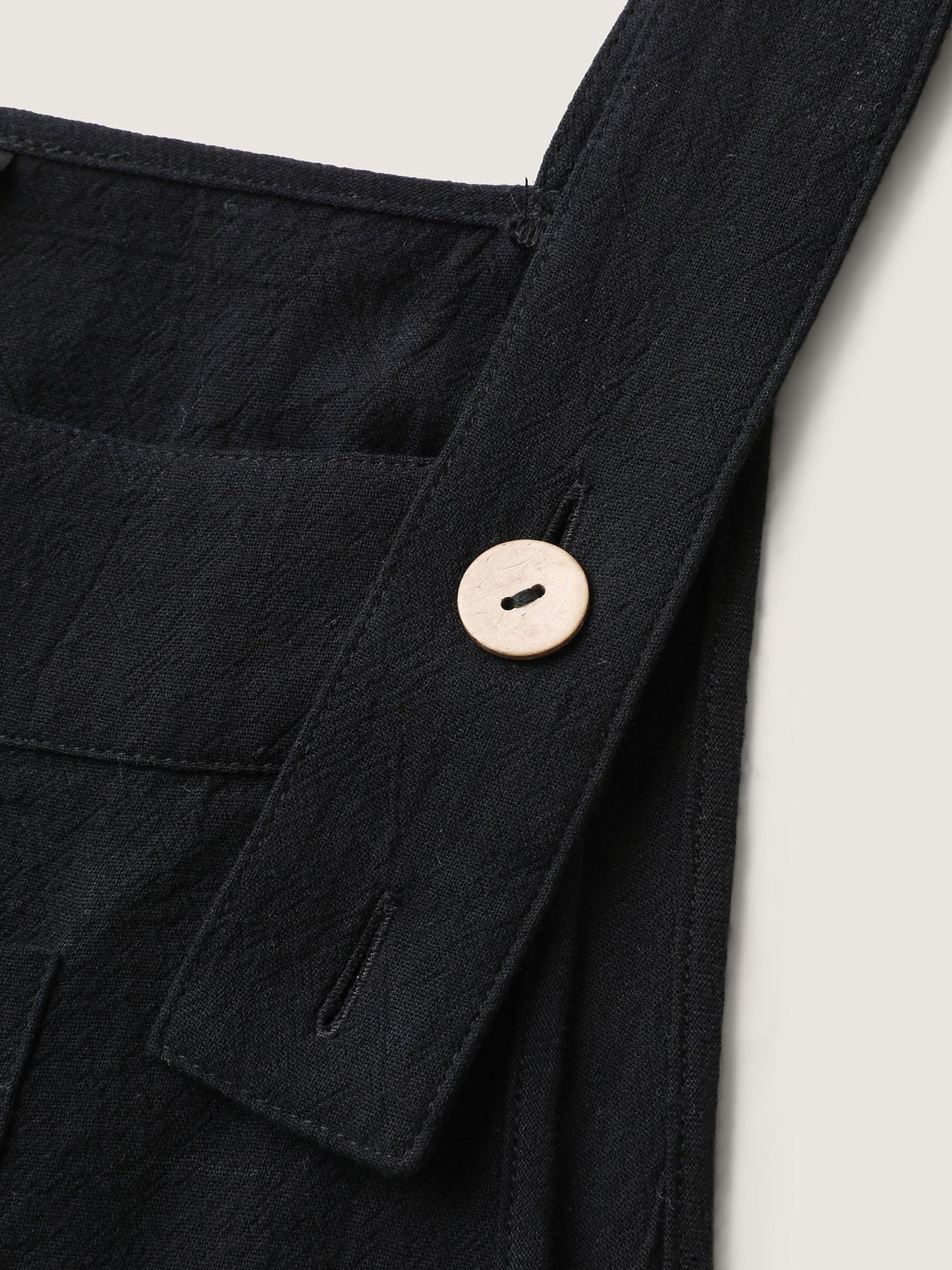 Pure Cotton Diagonal Pockets Midi Dress