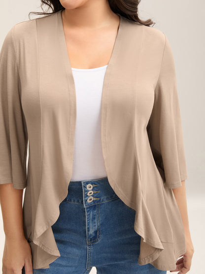 Lotus Hem Curvy Kimono Cover-Up