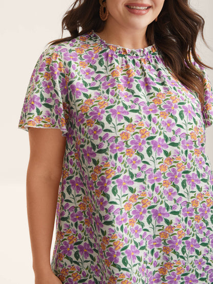 In Full Bloom Mock Neck Shirt