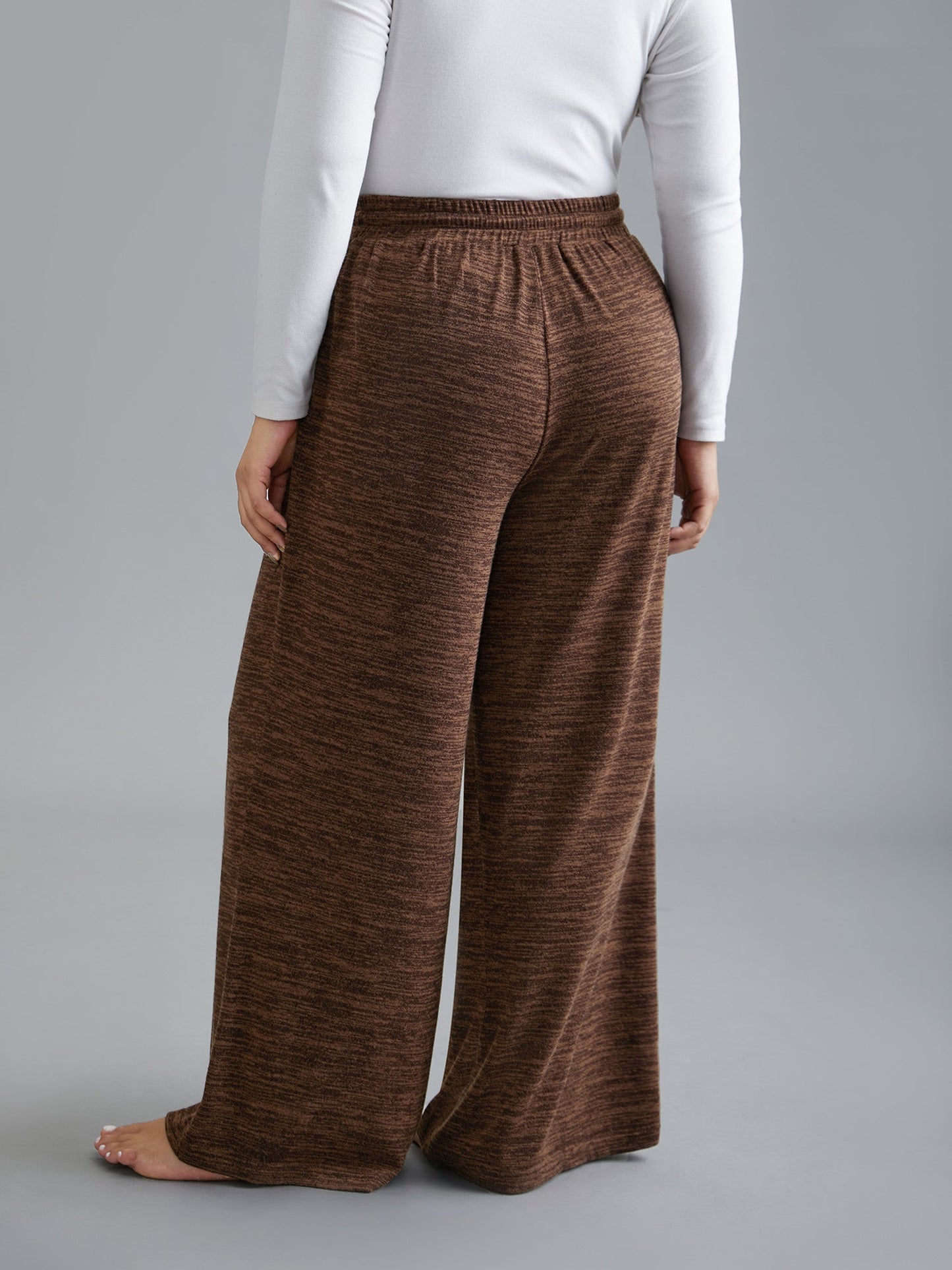 Heather Drawstring Loose Lounge Bottoms