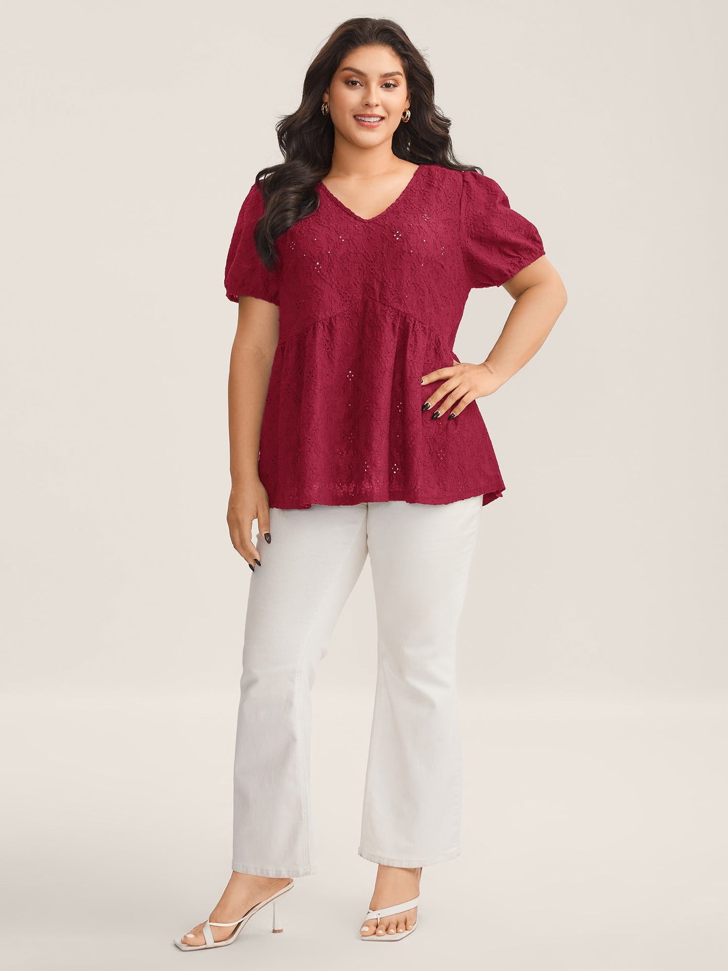 Back Bow Tie Textured Top