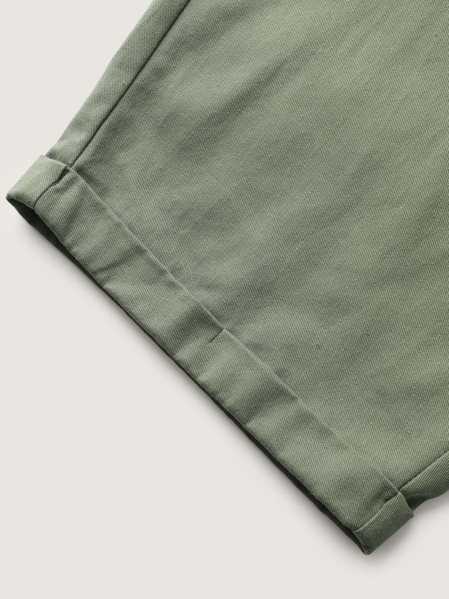 Pure Cotton Cuffed Hem Stretchy Waist Jumpsuit