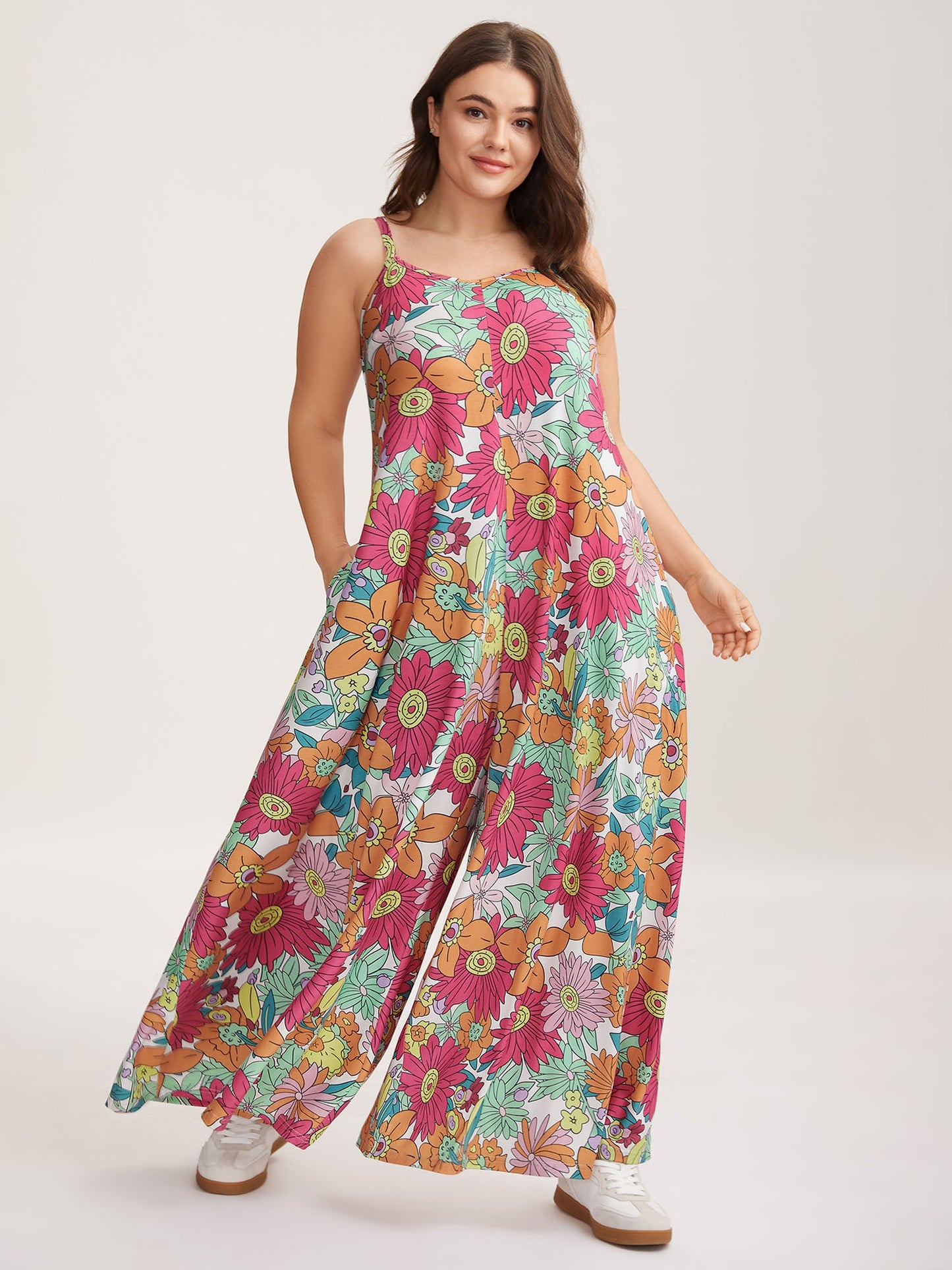 Vivid Groove Stretchy Adjustable Jumpsuit