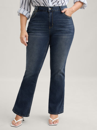 Bootcut Very Stretchy Mid Rise Medium Wash Sculpt Waist Jeans