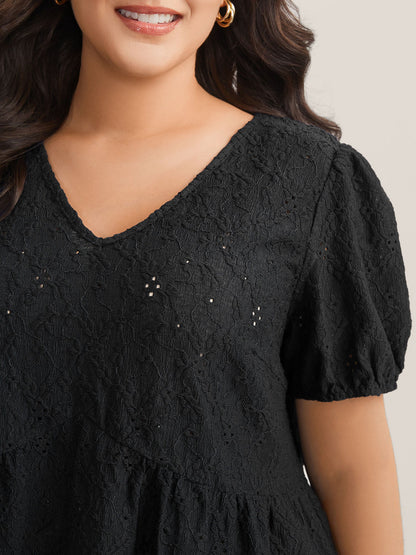 Back Bow Tie Textured Top