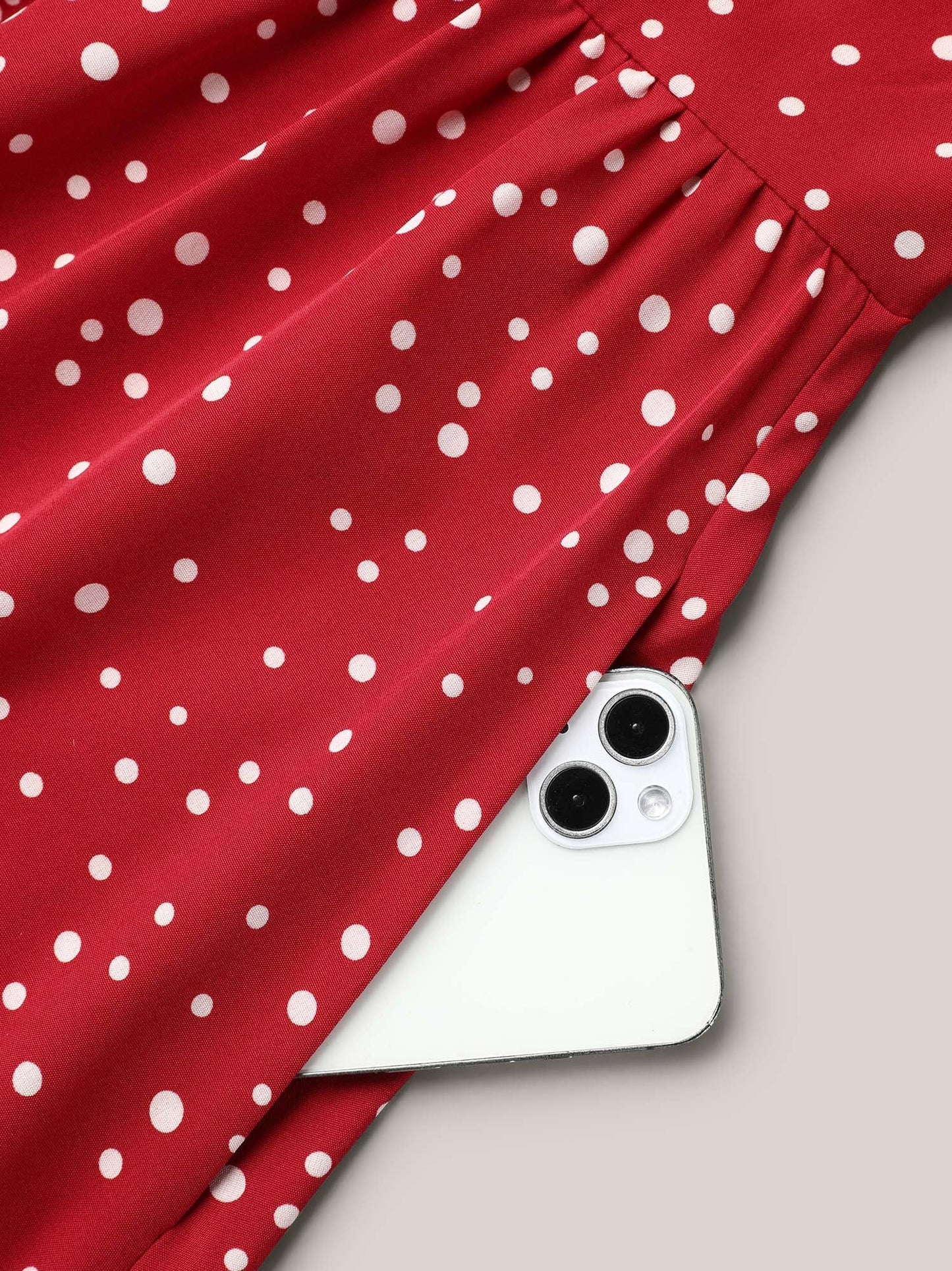 Polka Dots Print Cut-Out Flutter Sleeve Midi Dress