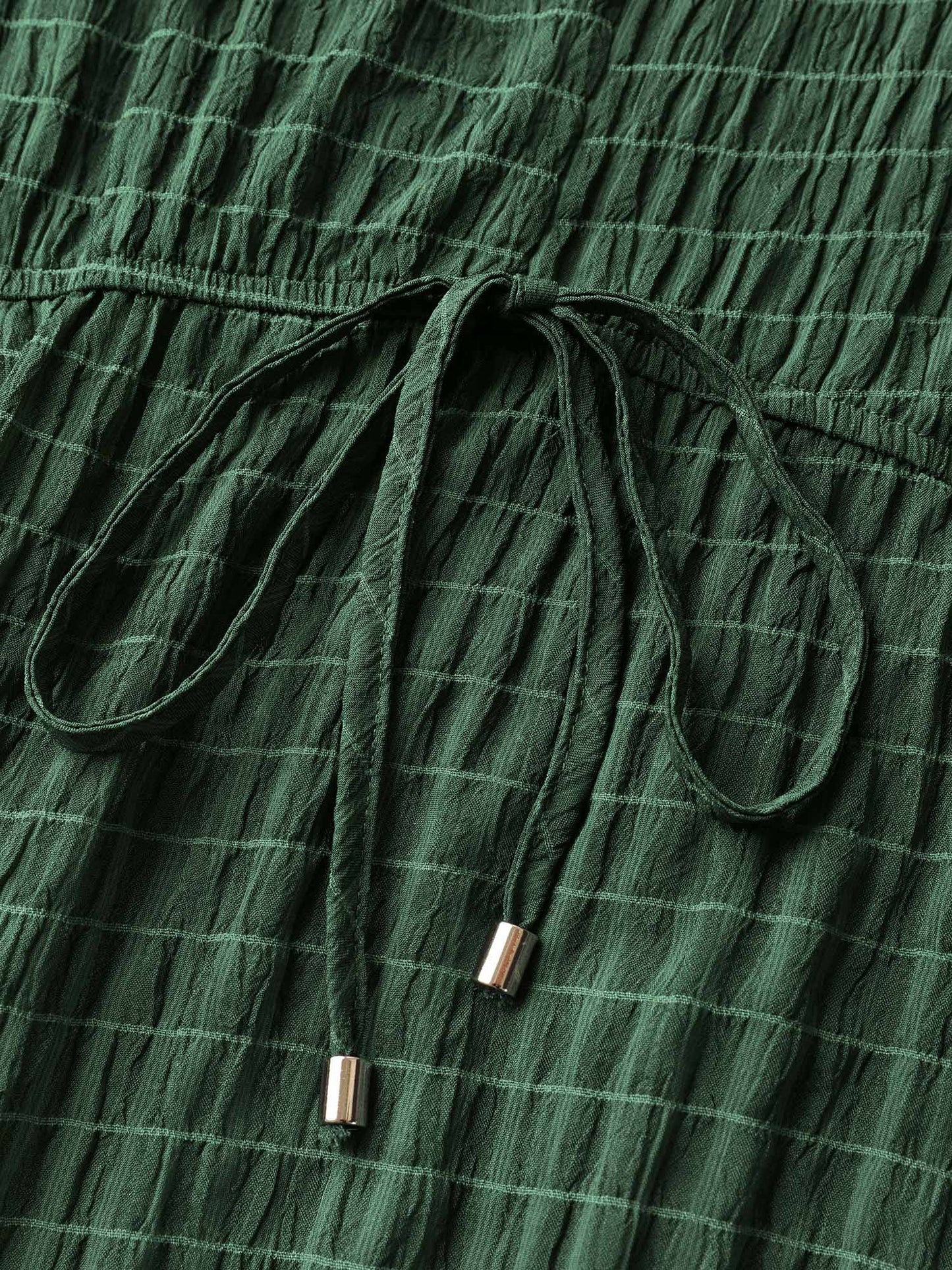 Textured Split Hem Waist-Tie Maxi Dress