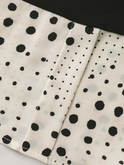 Sheer Color Contrast Spliced Collar Blouse