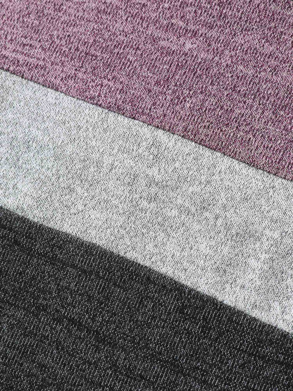 Heather Colorblock Contrast Crew Neck T-shirt