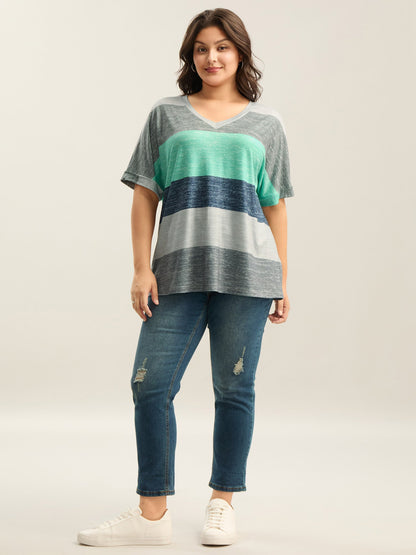 Multi-Color Summer Stripes T-Shirt