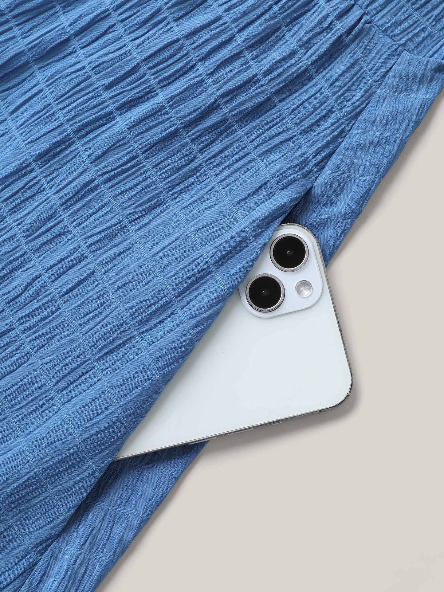 Lace Textured Pockets Tiered Midi Dress