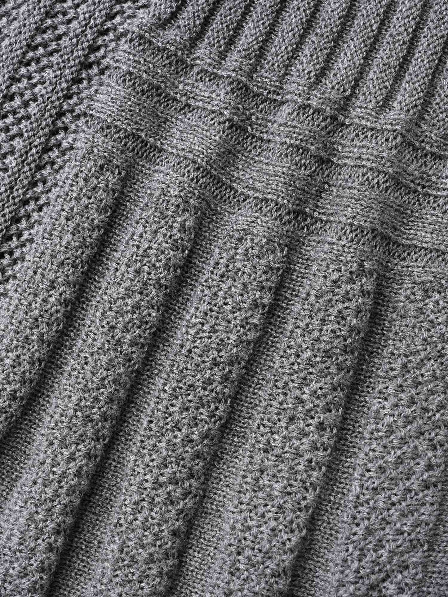 Plain Textured Kimono Collar Cardigan