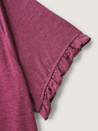 Bust-Comfort Ruffled A-Line Top