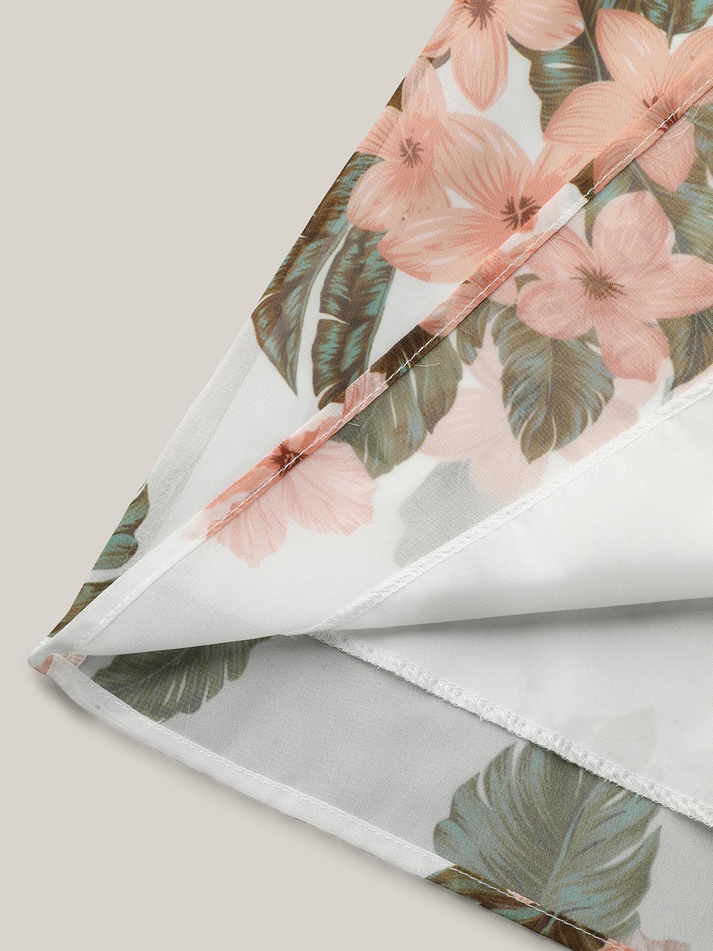 Petal Sleeve Floral Round Neck Shirt