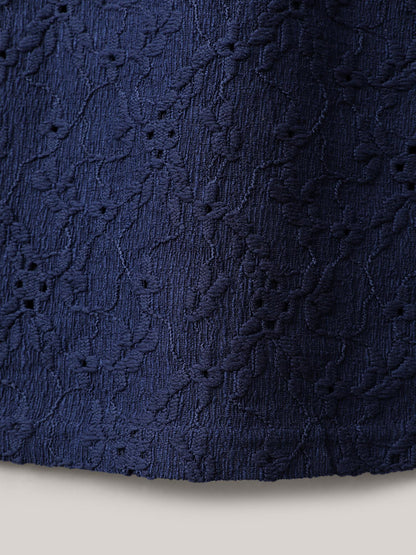 Back Bow Tie Textured Top