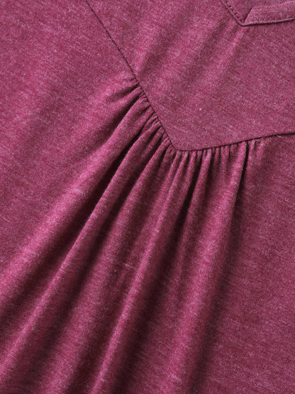 Bust-Comfort Ruffled A-Line Top