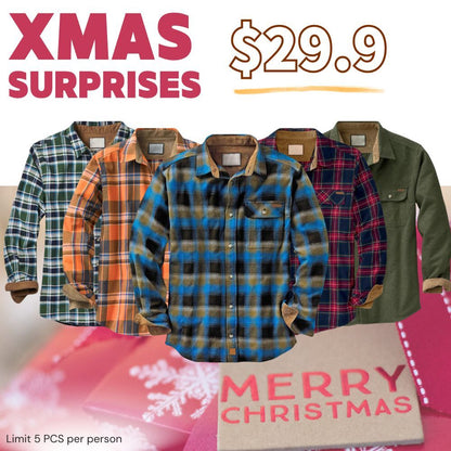 Bundle Sale-5PCS💥Thickened! Men's Flannel Plaid Shirt