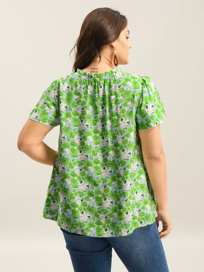 In Full Bloom Mock Neck Shirt