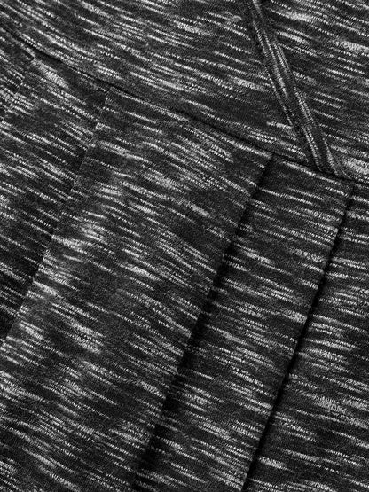 Heather Surplice Neck Curvy Hem T-Shirt