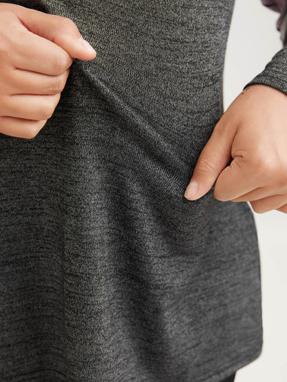 Heather Colorblock Contrast Crew Neck T-shirt