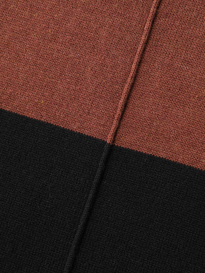 Supersoft Color Block Drop Shoulders Curvy Hem Pullover