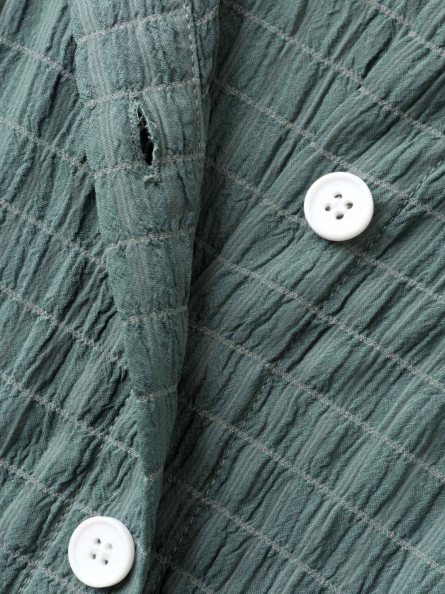 Textured Pockets Collar Flutter Sleeve Midi Dress