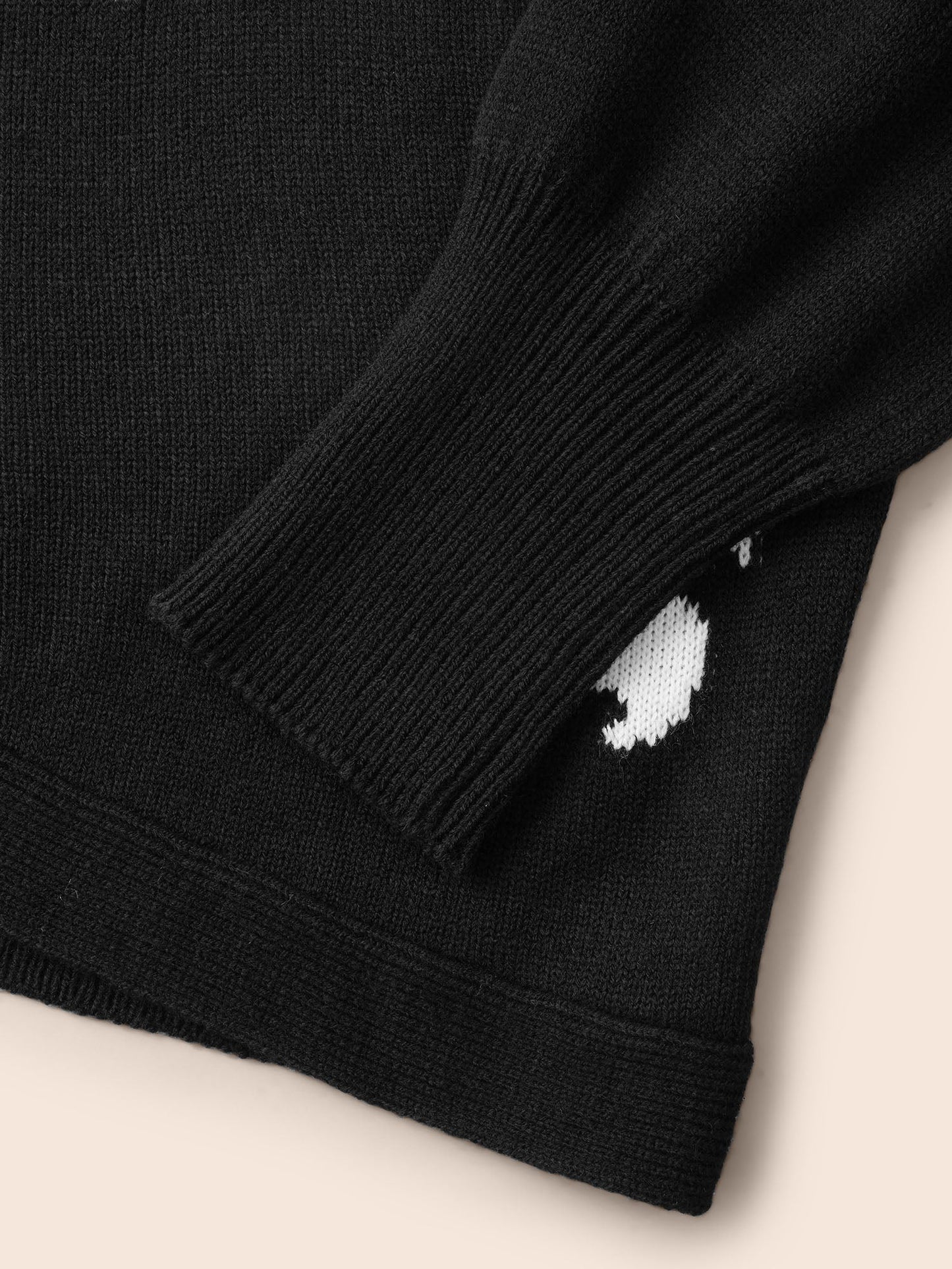 Happy Ghost Jacquard Arc Cardigan