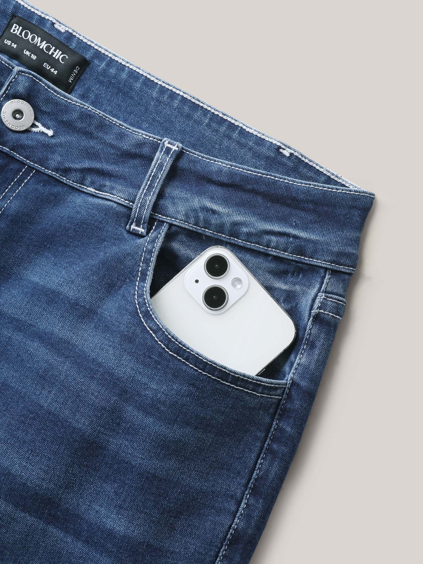 Whiskered Wash Crop Skinny-Fit Jeans