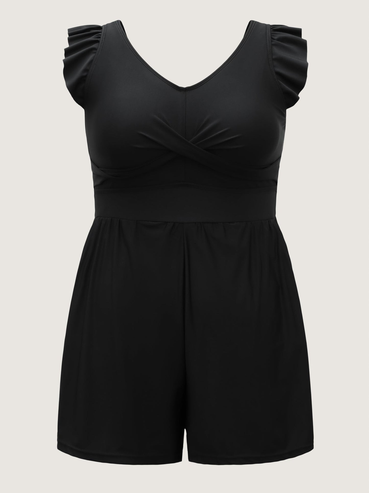 Twist Front Ruffled One-Piece Swimsuit