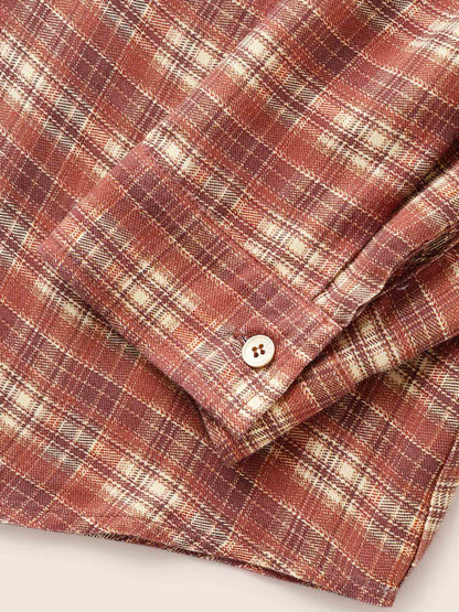 Plaid Long Sleeves Blouse