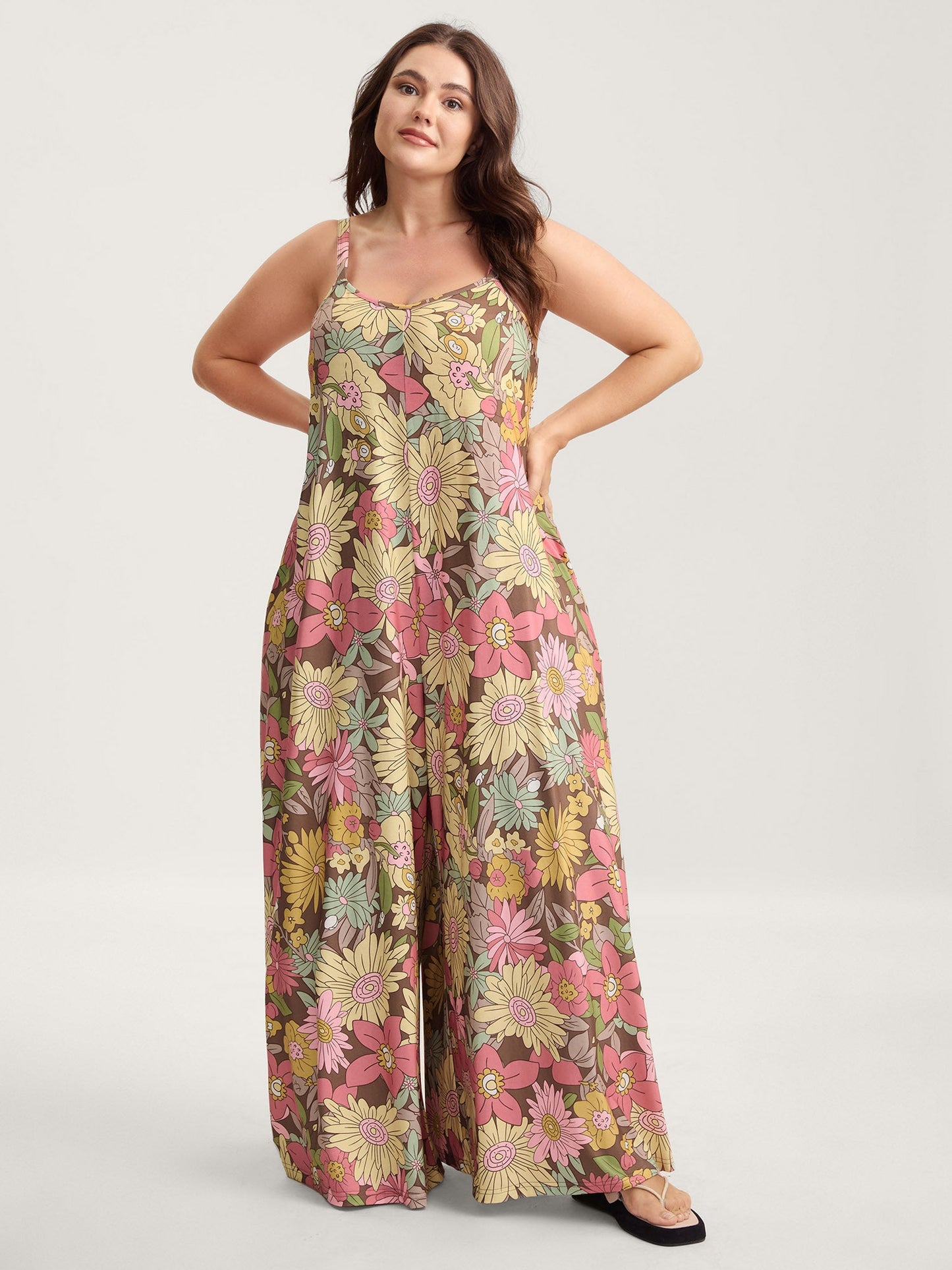 Vivid Groove Stretchy Adjustable Jumpsuit