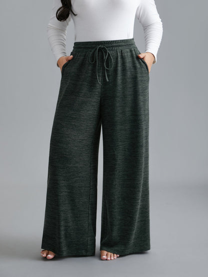 Heather Drawstring Loose Lounge Bottoms