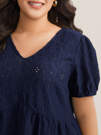 Back Bow Tie Textured Top