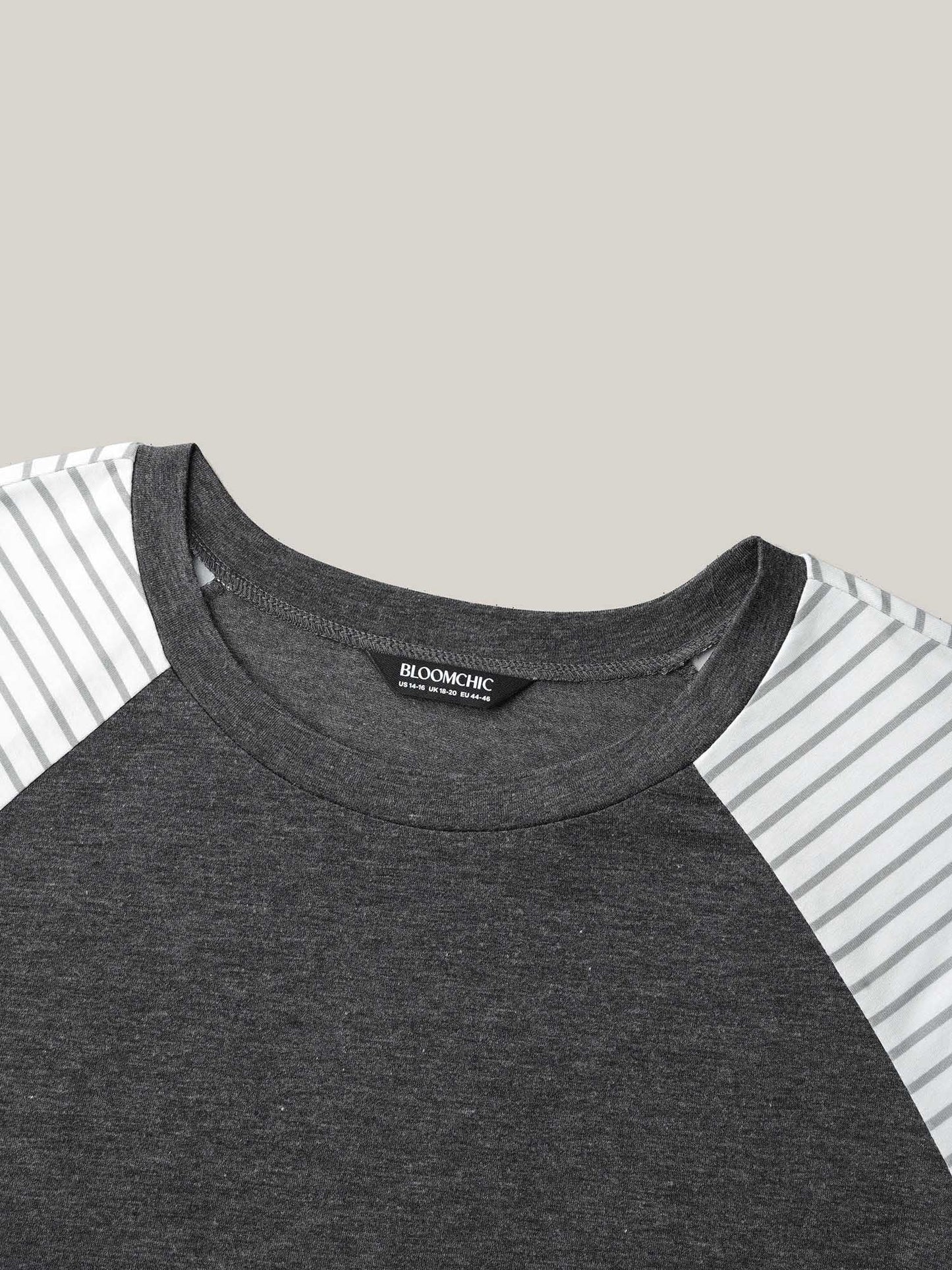 Mixed Leopard Print Raglan Sleeve T-Shirt